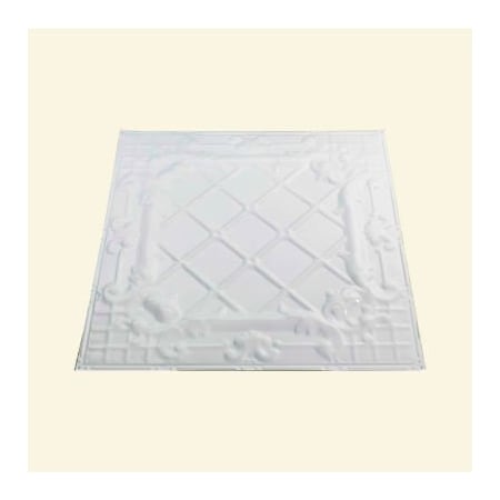 Great Lakes Tin Toledo 2' X 2' Nail-up Tin Ceiling Tile In Matte White -